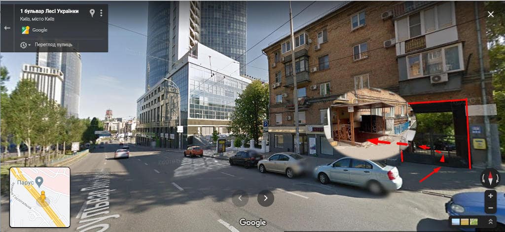 Google-map: LC ENTIRE (ABSOLUT), Lesya Ukrainka Blvd., 1/4 (Mechnikova St., 4/1), Kiev, Ukraine, 02000